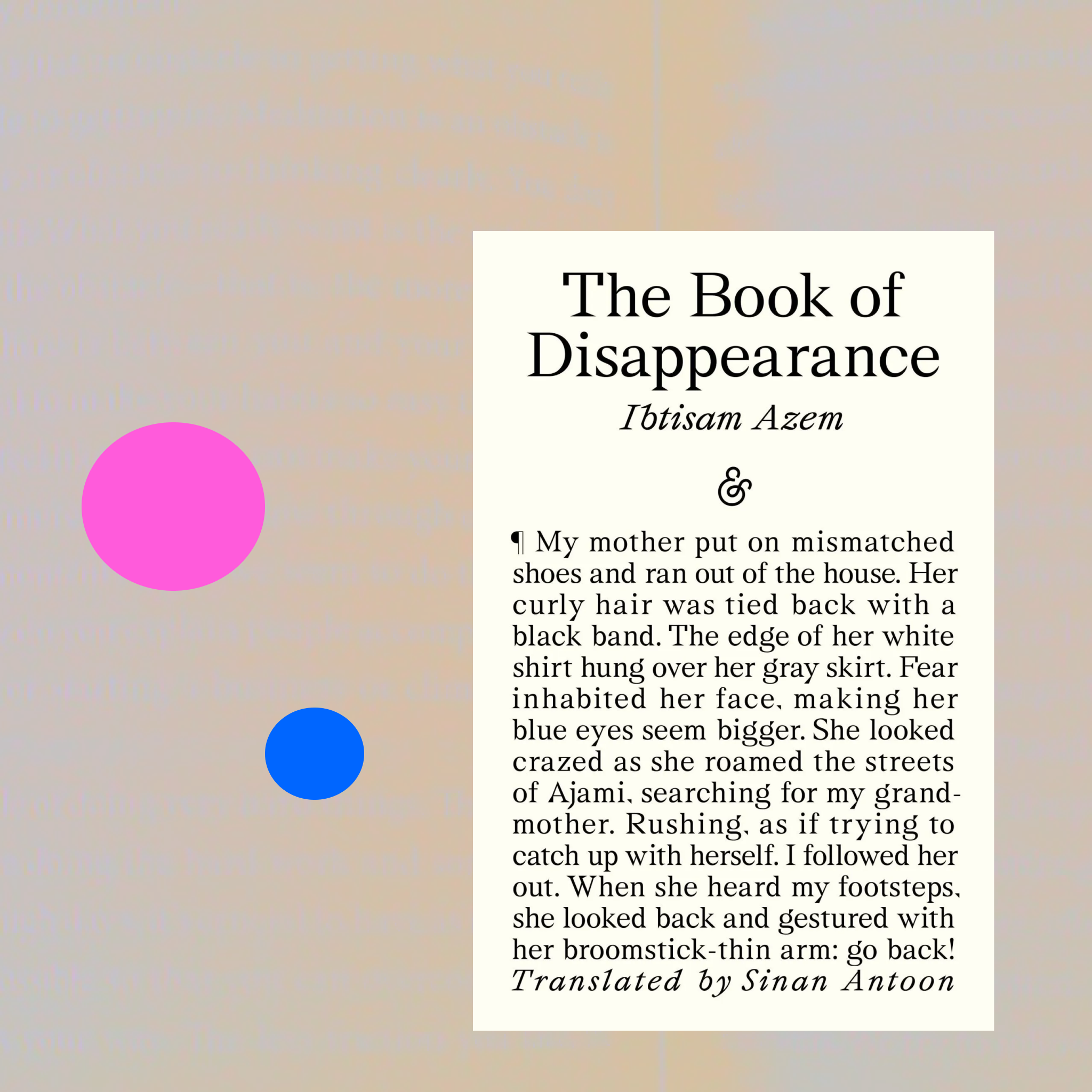 The Book of Disappearance