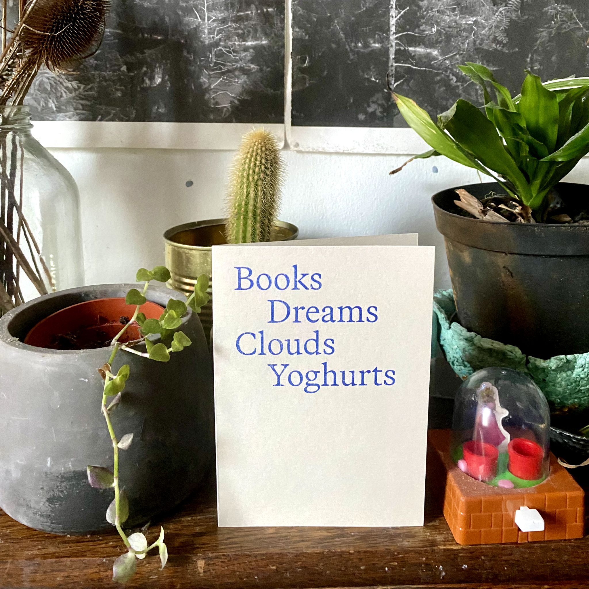 Greeting Card | Books Dreams Clouds Yoghurts